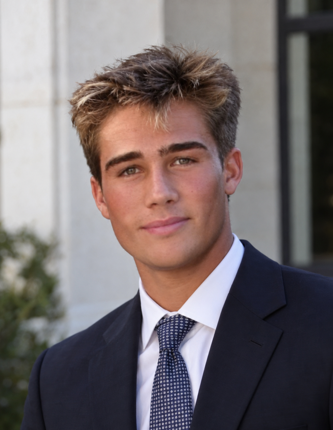 Trey Cooper in a suit